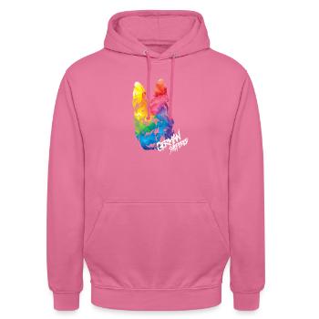 Chien de berger allemand - Sweat-shirt à capuche unisexe - rose - Devant - Alina (178cm) & Michal (187cm)