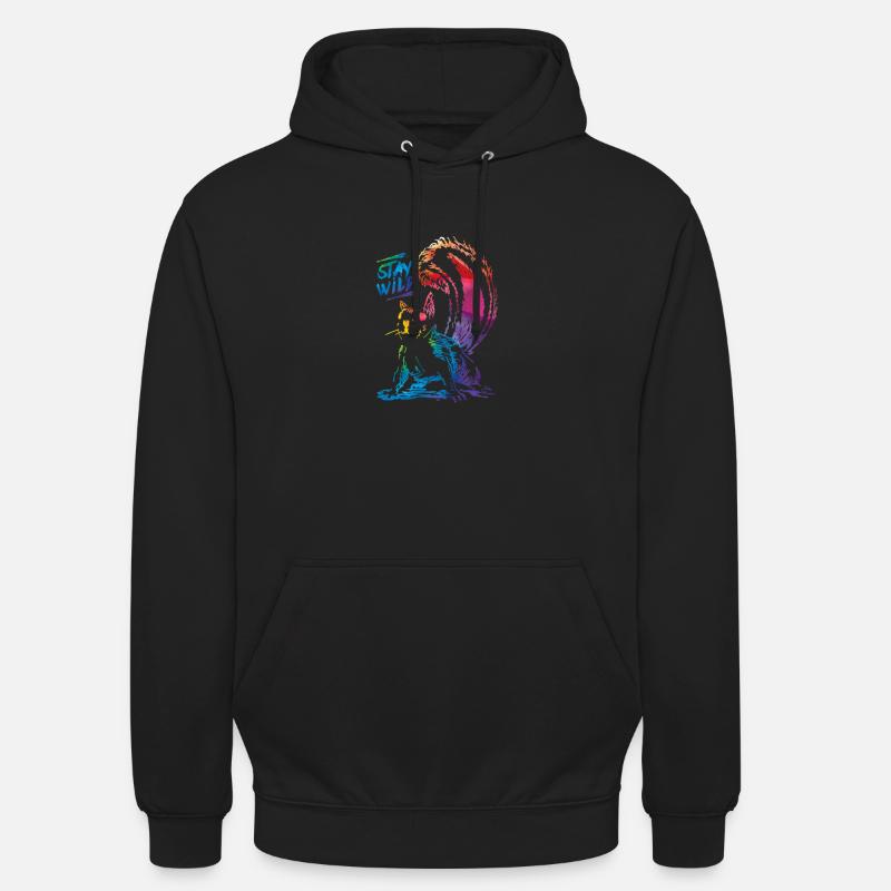 écureuil - Sweat-shirt à capuche unisexe - noir