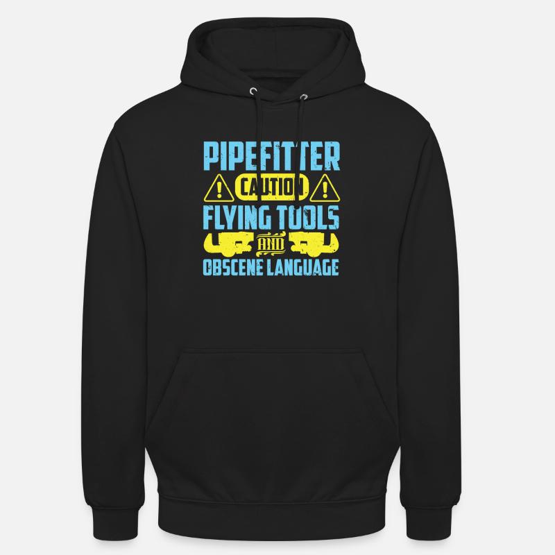 Mise en garde du tuyauteur - Sweat-shirt à capuche unisexe - noir