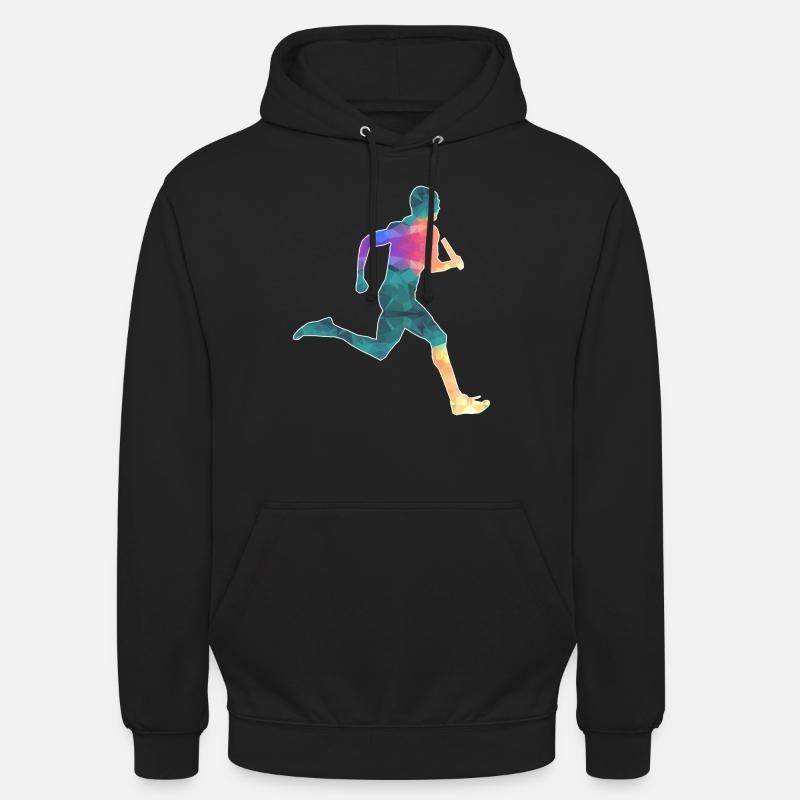 course de relais - Sweat-shirt à capuche unisexe - noir