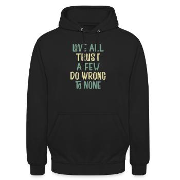 Love and trust - Unisex Hoodie - black - Front - Alina (178cm) & Michal (187cm)