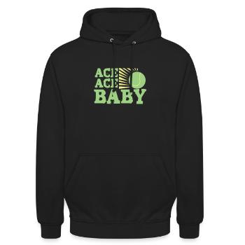 Tennis Ace Ace Baby - Sweat-shirt à capuche unisexe - noir - Devant - Alina (178cm) & Michal (187cm)