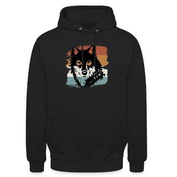 Wolf design for wolf and animal lovers - Unisex Hoodie - black - Front - Alina (178cm) & Michal (187cm)