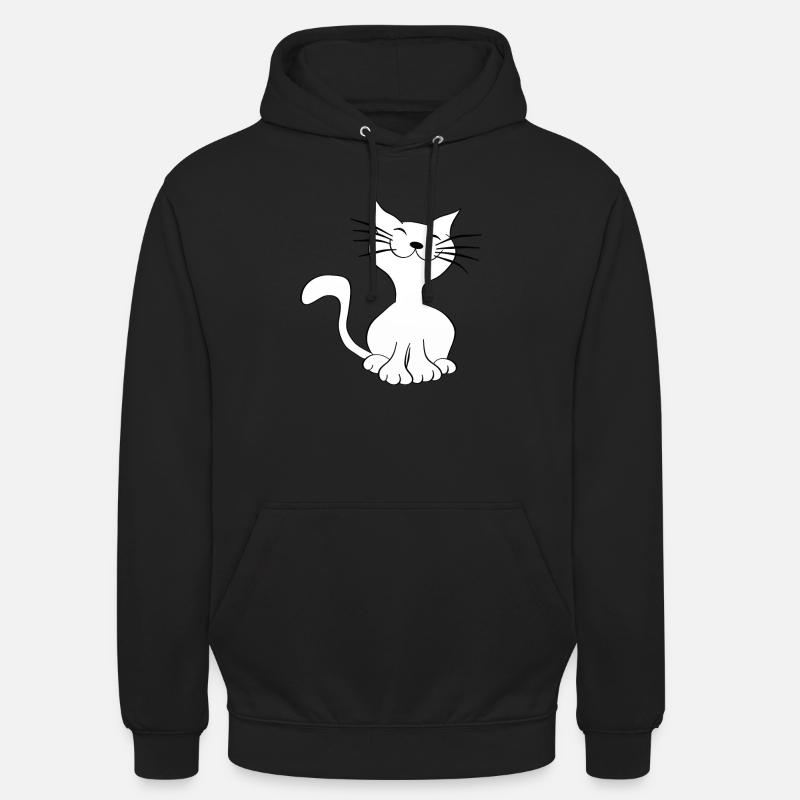 chat - Sweat-shirt à capuche unisexe - noir