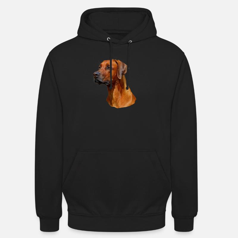 Portrait eines Rhodesian Ridgeback - Unisex Hoodie - Schwarz