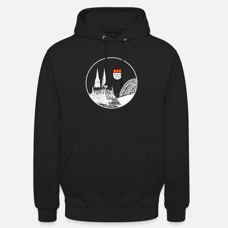 Cathédrale de Cologne - Sweat-shirt à capuche unisexe - noir