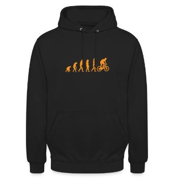 Fahrrad - Unisex Hoodie - Schwarz - Vorne - Alina (178cm) & Michal (187cm)