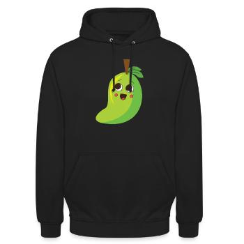 Mangue - Sweat-shirt à capuche unisexe - noir - Devant - Alina (178cm) & Michal (187cm)