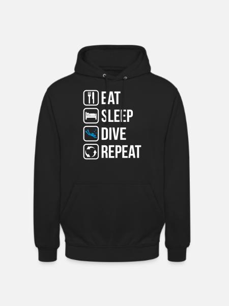 Eat Sleep Dive Repeat - Unisex Hoodie - black