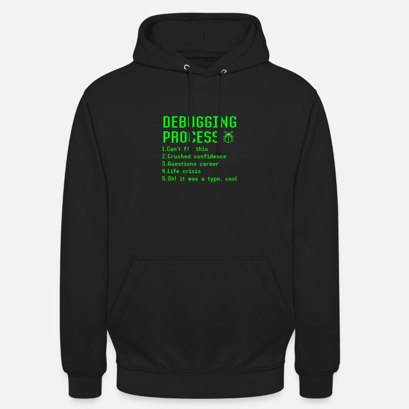 Debugging-Prozess Lustige Programmierer Coder Geschenkidee Unisex Hoodie