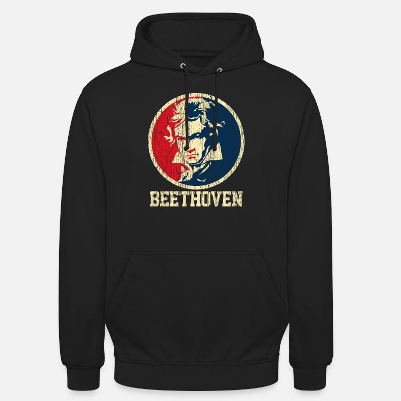 Beethoven - Sweat-shirt à capuche unisexe - noir