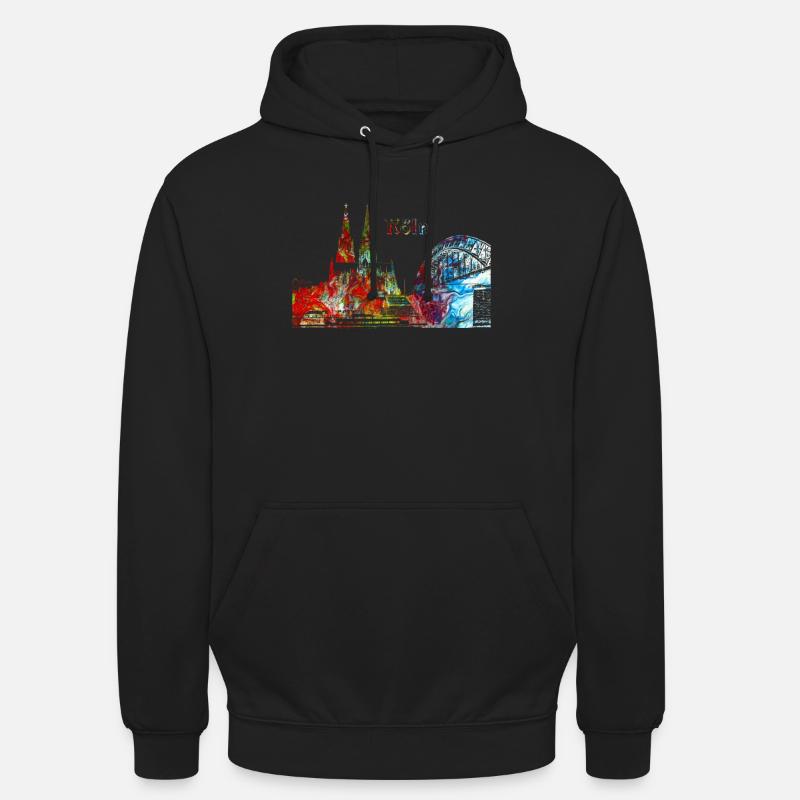 Cathédrale de Cologne Cologne - Sweat-shirt à capuche unisexe - noir