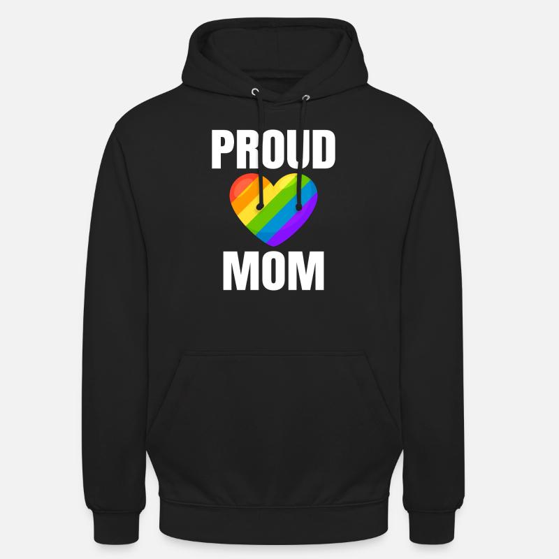 Stolze Mutter Regenbogen Herz Stolz - Unisex Hoodie - Schwarz