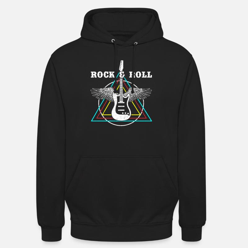Rock and roll - Sweat-shirt à capuche unisexe - noir