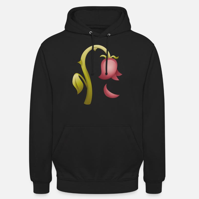 Smiley Flower - Felpa con cappuccio unisex - nero