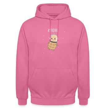 Astronaute arachide astronaute espace - Sweat-shirt à capuche unisexe - rose - Devant - Alina (178cm) & Michal (187cm)