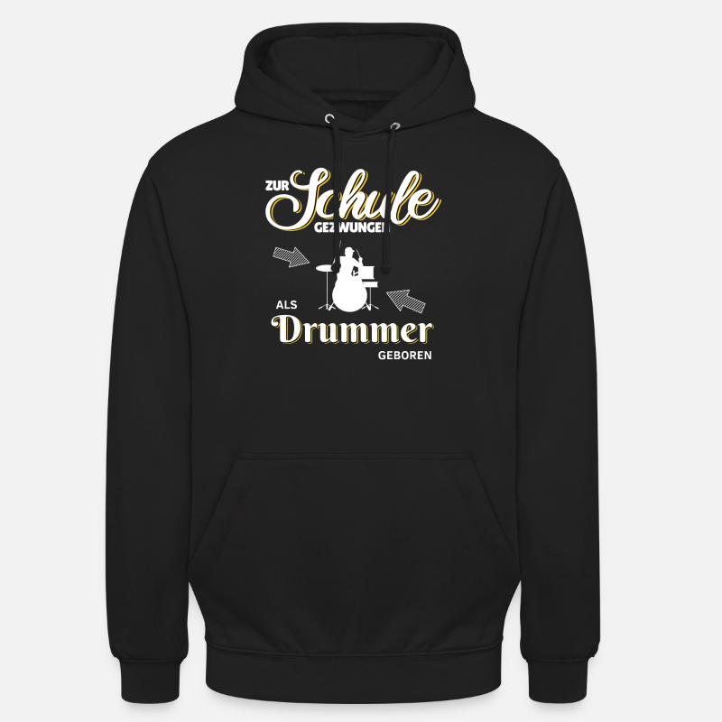 Schlagzeug Schuler Kinder Einschulung Geschenk - Unisex Hoodie - Schwarz