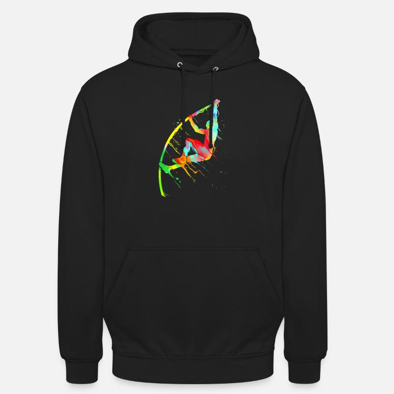Saut à la perche athlétisme - Sweat-shirt à capuche unisexe - noir