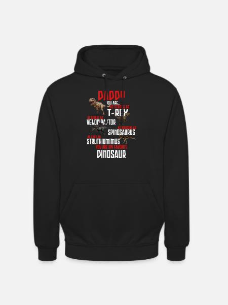 DADDY Saurus, Daddysaurus Daddy Dinosaurier - Unisex Hoodie - Schwarz