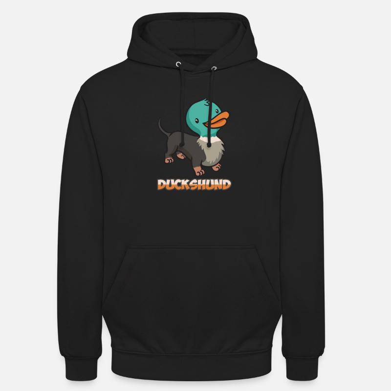 Teckel Canard Canard - Sweat-shirt à capuche unisexe - noir