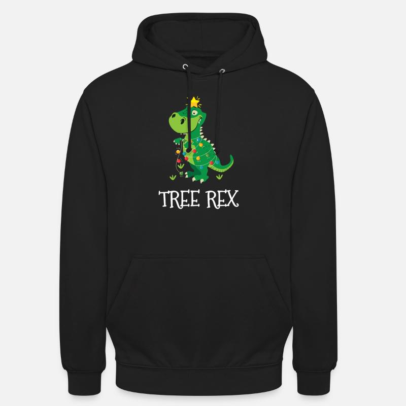 Funny Tree Rex Noël T-Rex Dinosaur Xm - Sweat-shirt à capuche unisexe - noir