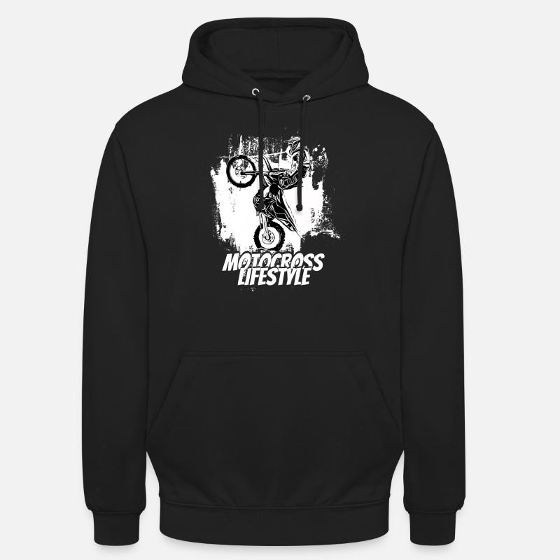 Motocross Design Enduro / Geschenkidee - Unisex Hoodie - Schwarz
