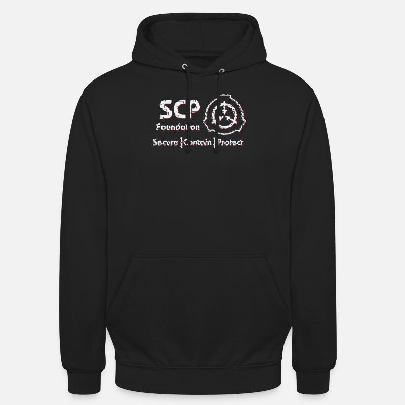 SCP Symbol Glitched version - Sweat-shirt à capuche unisexe - noir