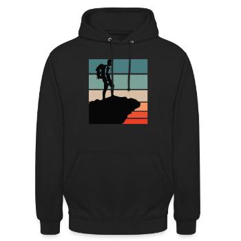 Hiking - Unisex Hoodie - Schwarz - Vorne - Alina (178cm) & Michal (187cm)