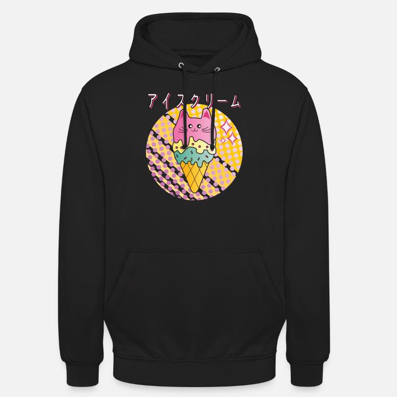 Kawaii Eiscreme - Unisex Hoodie - Schwarz