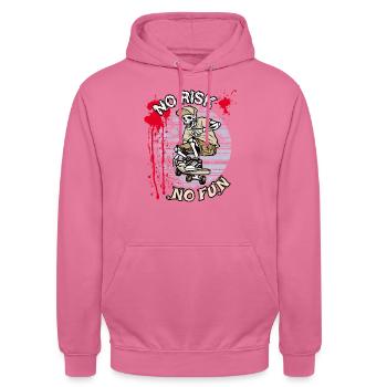 Patinage, skate, sang - Sweat-shirt à capuche unisexe - rose - Devant - Alina (178cm) & Michal (187cm)