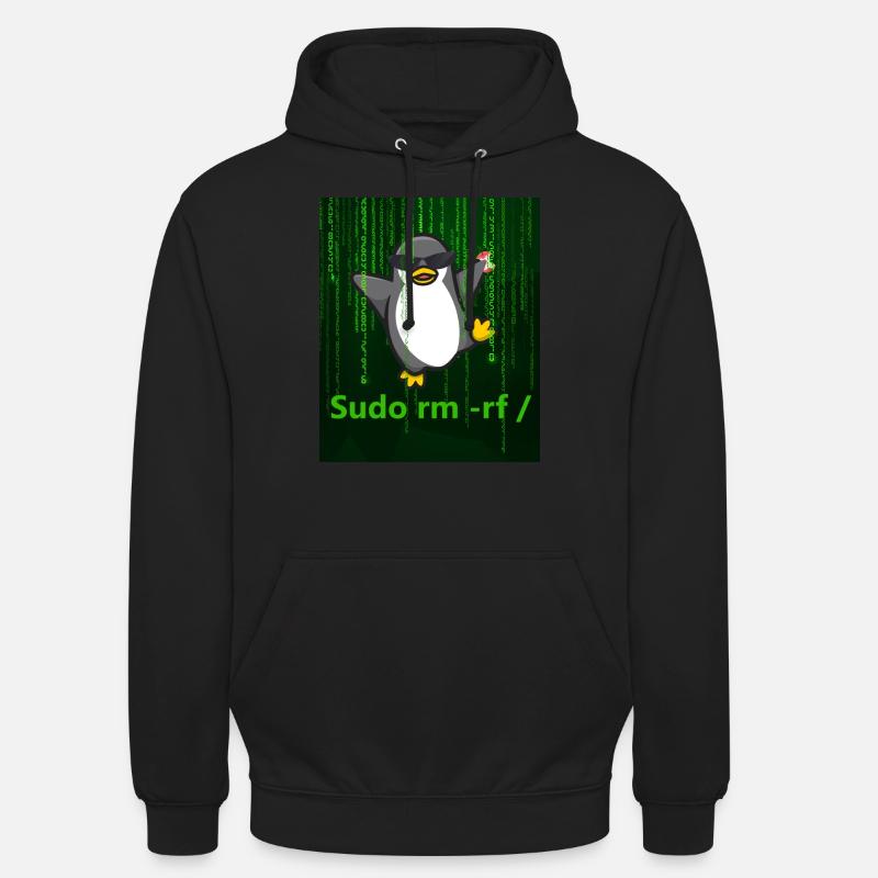 Penguin Linux Sudo - Unisex Hoodie - black