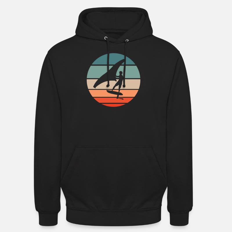 Wing Foiling Surf Surfing Surfer - Sweat-shirt à capuche unisexe - noir