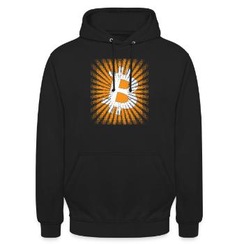 BITCOIN Crypto - Unisex Hoodie - Schwarz - Vorne - Alina (178cm) & Michal (187cm)