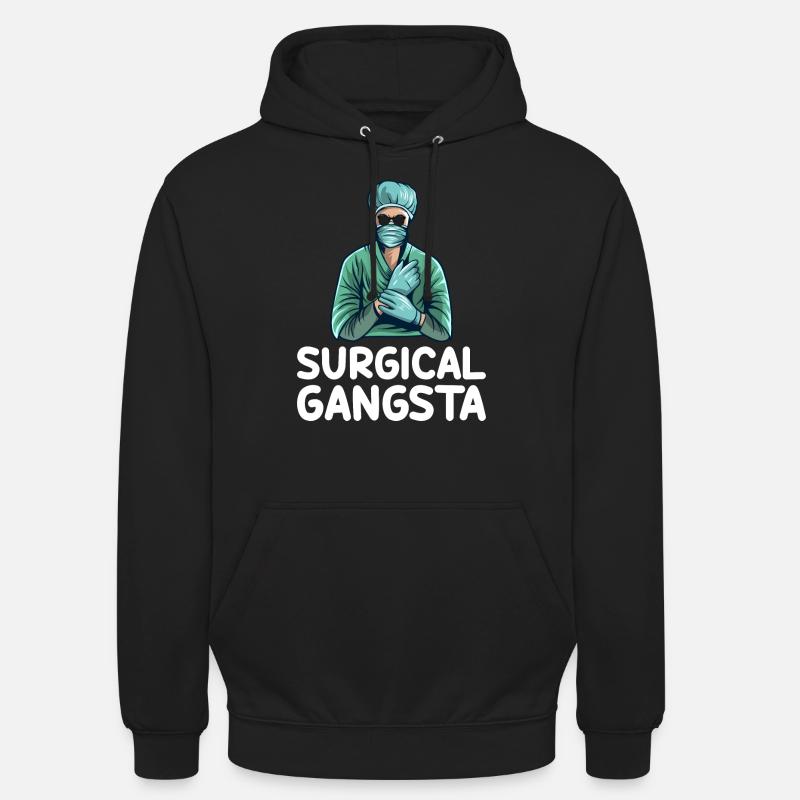 Technologue chirurgical Gangsta Tech Drôle - Sweat-shirt à capuche unisexe - noir