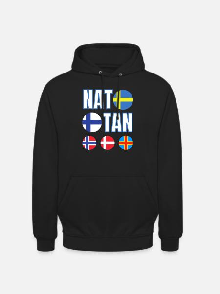 NATO I tager Finland Sverige plus Norge Danmark Island - Hættetrøje unisex - sort