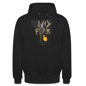 Spider -No Fear - Unisex Hoodie - Schwarz - Vorne - Alina (178cm) & Michal (187cm)