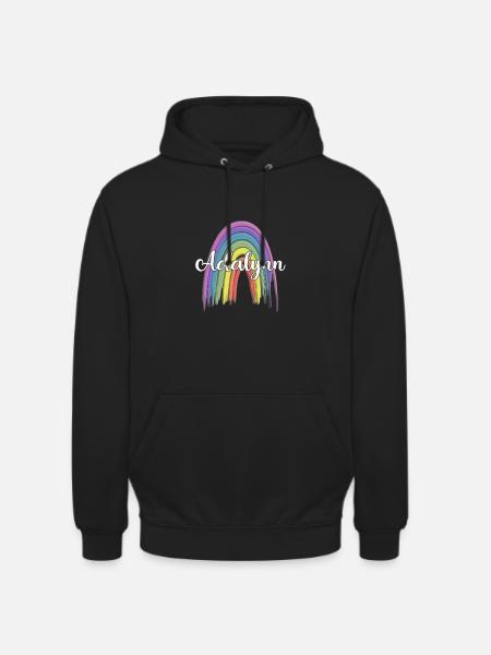 ADALYNN Rainbow Cursive - Unisex Hoodie - Schwarz