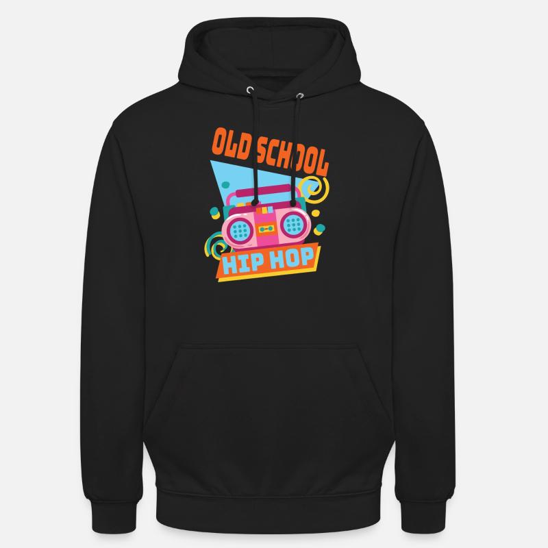 Rétro Old School Hip Hop 80s 90s Graffiti Cassette - Sweat-shirt à capuche unisexe - noir