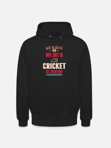 Funny Sayings Design Cricket Cool Saying - Unisex Hoodie - black