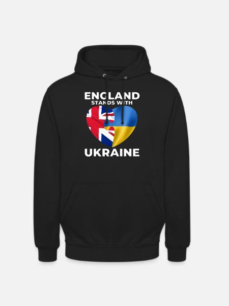 England supports Ukraine - Unisex Hoodie - black