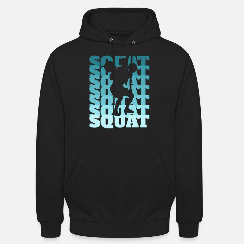 Squat Gym - Sweat-shirt à capuche unisexe - noir