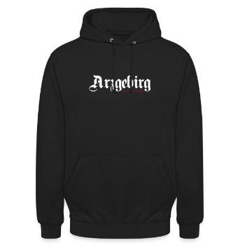 Erzgebirge Berg - Unisex Hoodie - Schwarz - Vorne - Alina (178cm) & Michal (187cm)