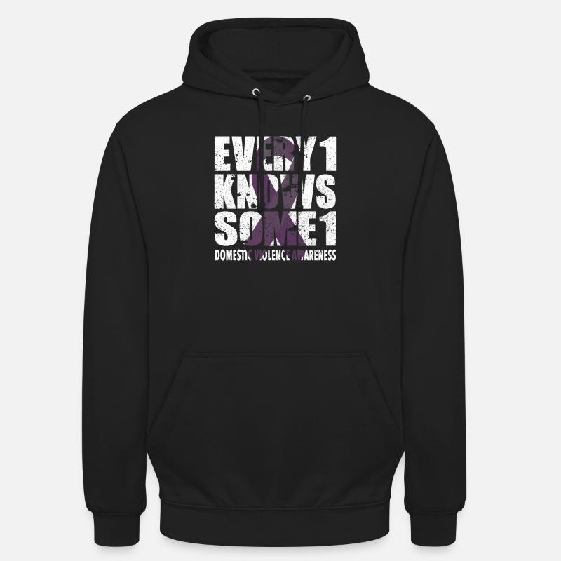 #Every1KnowsSome1 de violence familiale - Sweat-shirt à capuche unisexe - noir