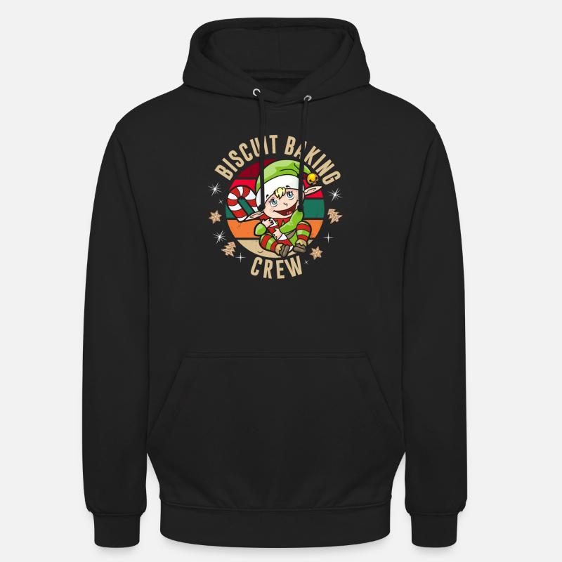 Équipe de cuisson de biscuits Biscuits de Noël Elfe Sweat-shirt à capuche unisexe