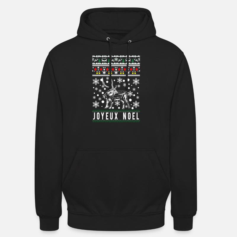 Joyeux Noël - Sweat-shirt à capuche unisexe - noir