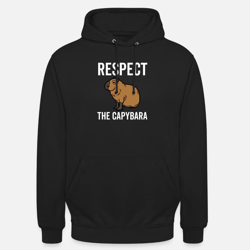 Respektiere das Capybara - Unisex Hoodie - Schwarz