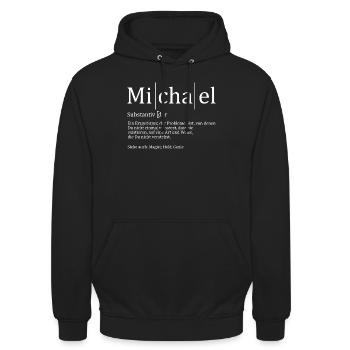 Erzgebirge Michael - Unisex Hoodie - Schwarz - Vorne - Alina (178cm) & Michal (187cm)
