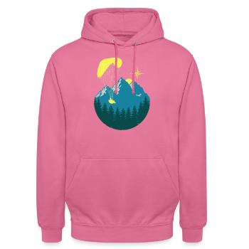 gleitschirm paraglider - Unisex Hoodie - Pink - Vorne - Alina (178cm) & Michal (187cm)