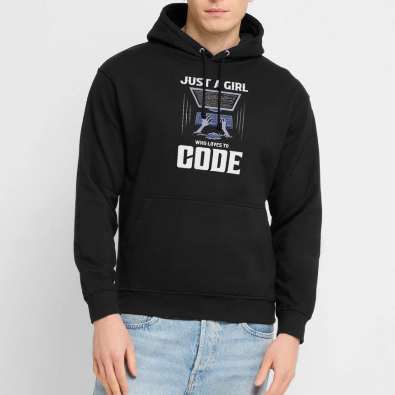 Just A Girl Who Loves To Code Software Coding Unisex Hoodie