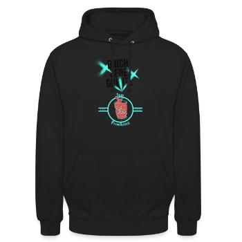 Brich jede Grenze - Unisex Hoodie - Schwarz - Vorne - Alina (178cm) & Michal (187cm)